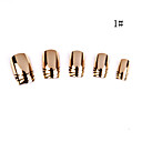 75pcs Metal Shiny Colorful Acrylic UV Gel False Nail Art Tips