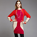 TS Geometric Knit Long Sweater Dress