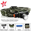  1-cree conduzido farol 400lm com bateria (7w preto)