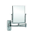 recto-verso réglable carré mural chromé miroir