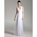 Chiffon Sheath/ Column V-neck Floor-length Evening Dress