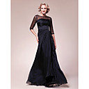 A-line Bateau Floor-length Chiffon Mother of the Bride Dress