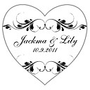 gepersonaliseerde hart voor stickers - eigen (pak van 90)