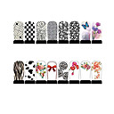 12st nail art folie armor wraps patch stickers-wit serie