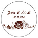 Personalized Favor Stickers - Love Roses (pack of 90)