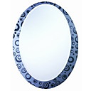 comtemporary bleu miroir oblong bains