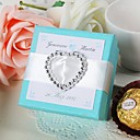 Personalized Blue Favor Box With Heart Decoration (Set of 24)