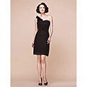 Sheath/Column One Shoulder Knee-length Chiffon Mother Of The Bride Dress