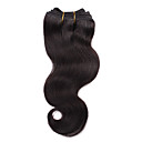 100% cabello humano de la máquina 12 pulgadas hizo el cuerpo de la onda del cabello tejido