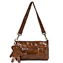 signora brown faux tracolla in pelle con orsacchiotto tag