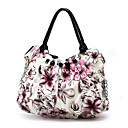 Señora elegante de la flor pu bolso de mano / negro se encarga de