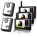 Two Wireless 3.5 Inch TFT Monitor Video Door Phone with 3 Cameras (Record,Photo)