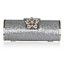 Satin With Crystal/Rhinestone Evening Bag/Clutch