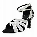 Customized Sparkling Glitter With Zebra Print Dance Performance Shoes