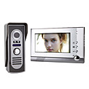 7 pulgadas a color TFT LCD de video teléfono de puerta, sistema de intercomunicación con la cámara resistente al agua (420 líneas de TV)