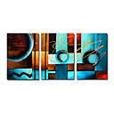 Hand-painted Abstract Oil Painting with Stretched Frame - Set of 3