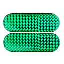 2 pcs verde reflexivo cautela adesivos tira de fita - l