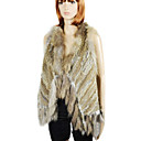 Genuine Rabbit/Raccoon Fur Fashion Vest With Tassels