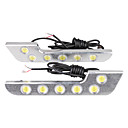car luce di marcia diurna (2 pezzi, 6 LED, luce bianca, impermeabili)