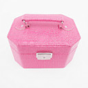 Chic Pink Octagonal Jewelry Box With Liftup Lid