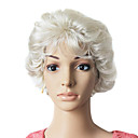 Capless Short Synthetic Grey Curly Hair Wig