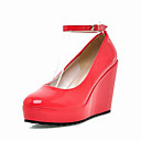 Leatherette Evening/Office Closed Toe Wedges With Buckle (More Colors)