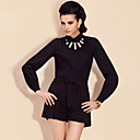 ts camicia elegante bavero con pieghe sulla schiena skew