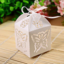 Exquisite Cutout Butterfly & Flower Laser Cut Favor Box (Set of 12)