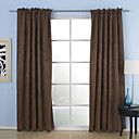 (Deux panneaux) rideaux thermiques opaques occasionnels solides de polyester