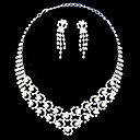 zilveren parel uit twee delen prachtige piercing ontwerp dames bruiloft sieraden set (45 cm)