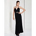 Sheath/ Column Spaghetti Straps Floor-length Jersey Evening Dress