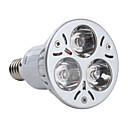 e14 3x1w 3 led 270lm 3000K bombilla de luz blanca cálida 85-265v