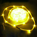 50 LED Yellow Solar Tube Outdoor Lights Garden Yard Decor