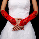 Satin Brautkleid fingerless Ellenbogen lange Handschuhe mit Pailletten (weitere Farben erhältlich)