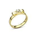 Luxurious Bow Design Ladies' Diamond Ring (More Materials)