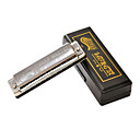huang - (108-d) blues harp mondharmonica 10 holes/20 tonen / houten kam