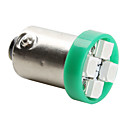  BA9S 3528 SMD 4-LED Green Light Bulb for Car (DC 12V, Set of 4 pcs)