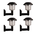 set van 4 witte hek muurbevestiging zonne-verlichting