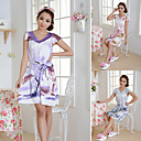 Elegant Short Sleeves Chiffon Gown