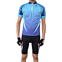 jaggad - mens à manches courtes maillot cycliste (bleu / vert)