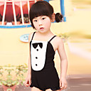 nero-bianco un pezzo vestito costume da bagno stile