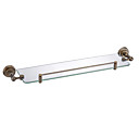 Antique Brass Finish Bathroom Accessories Shelf Glass Satin
