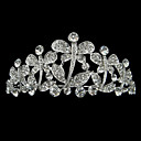 liga de prata de strass e pérola borboletário tiara nupcial