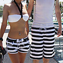Black-white Stripe Hot Pants