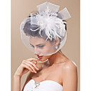  Superbe Voile de Mariée en Tulle avec Plumes