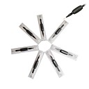 20 Pcs Black Disposable Tattoo Needles and Tubes Grip Supply 7RS
