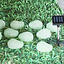 solaire conduit feux de jardin avec 10 feux de conception de roche