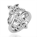 Gorgeous Crystal 18K Gold Two Flower Fashion Ring (More Colors)