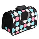 Dual-Zip Spot Pattern Style Pet Carrier (Medium, Black)