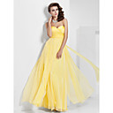 A-line Sweetheart Floor-length Chiffon Evening Dress